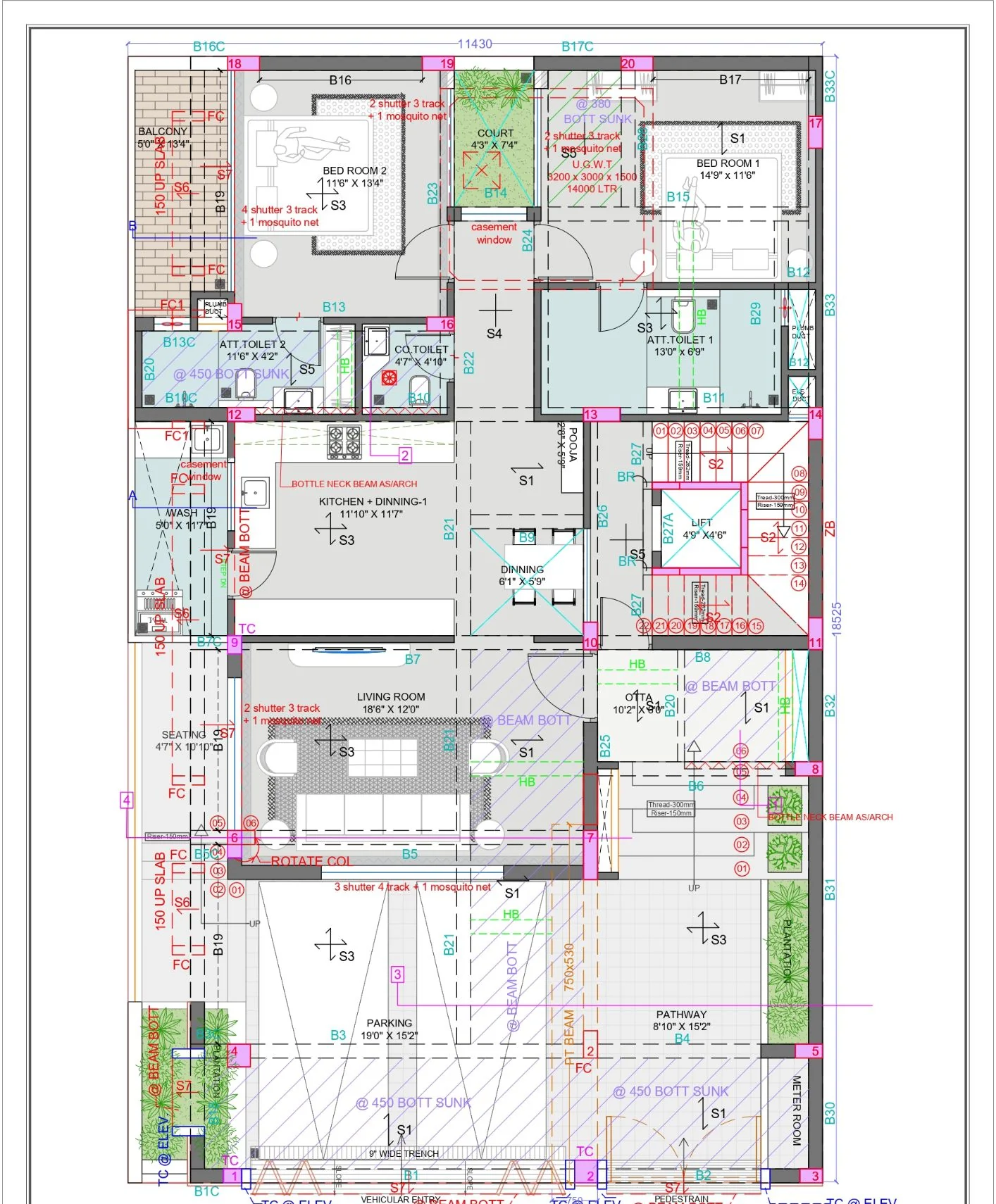 Asaṁvṛta ground floor plan