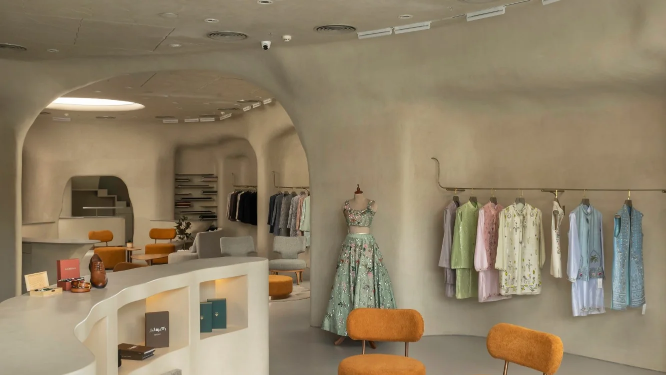 Calibre, the salon seating and garments