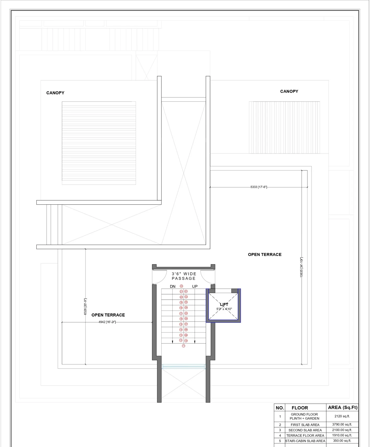 Jālikā terrace floor plan