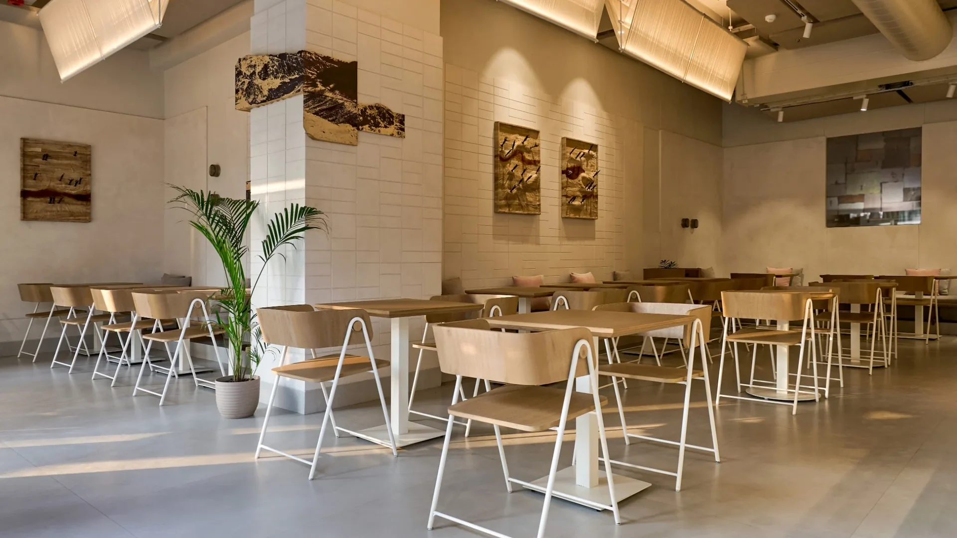 Juneberry, wood-waste wall installation evoking mountain ranges