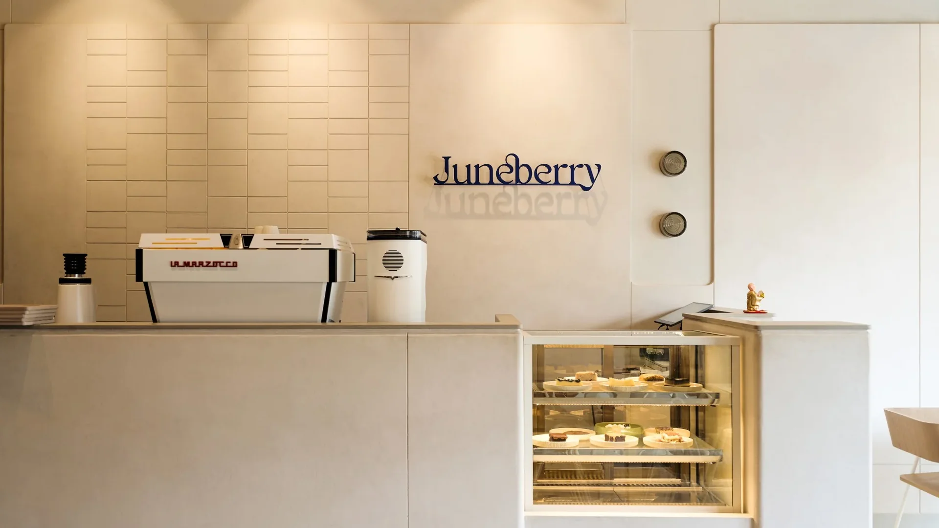 Juneberry, the counter and pastry display