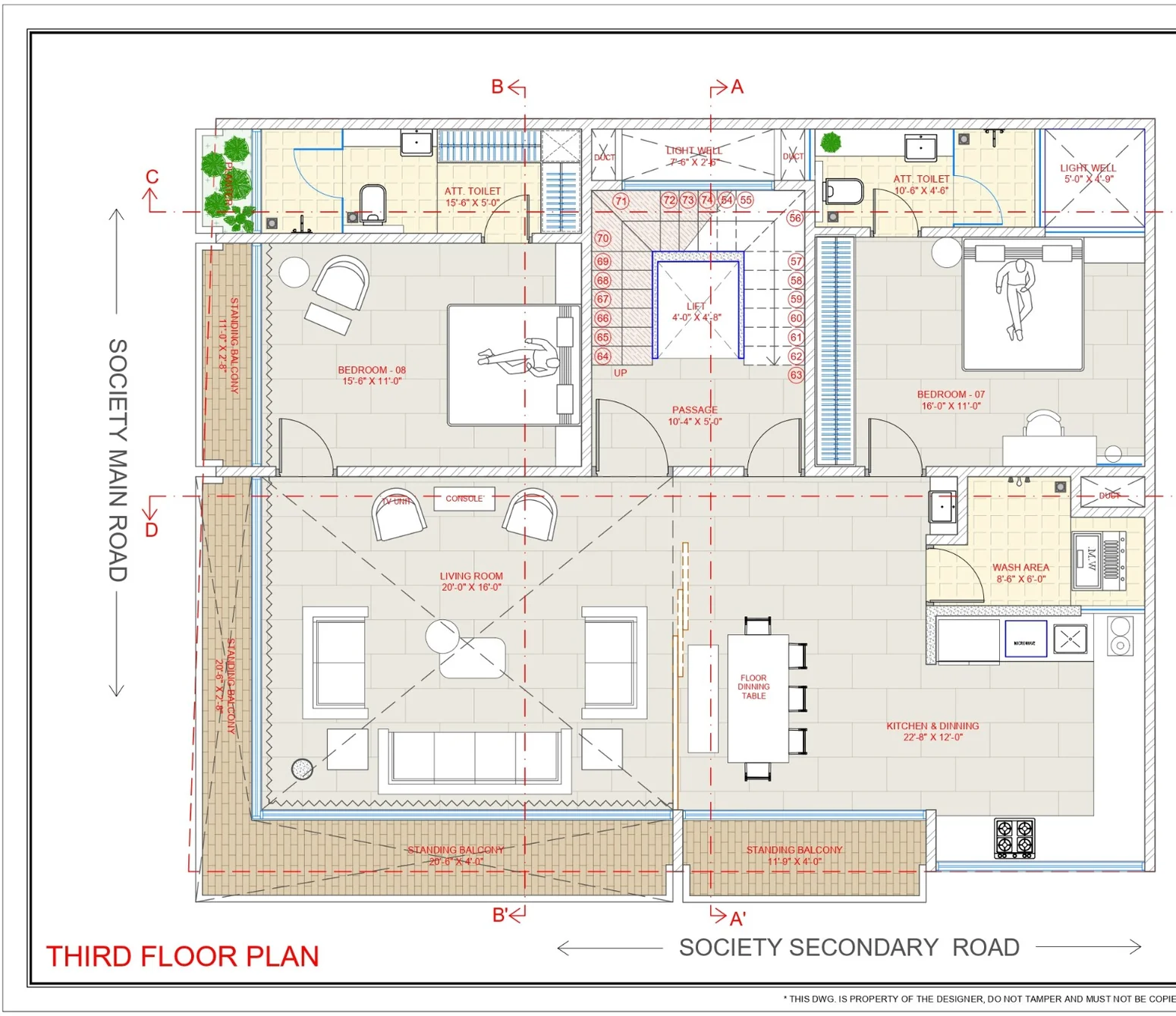 Ṛju third floor plan
