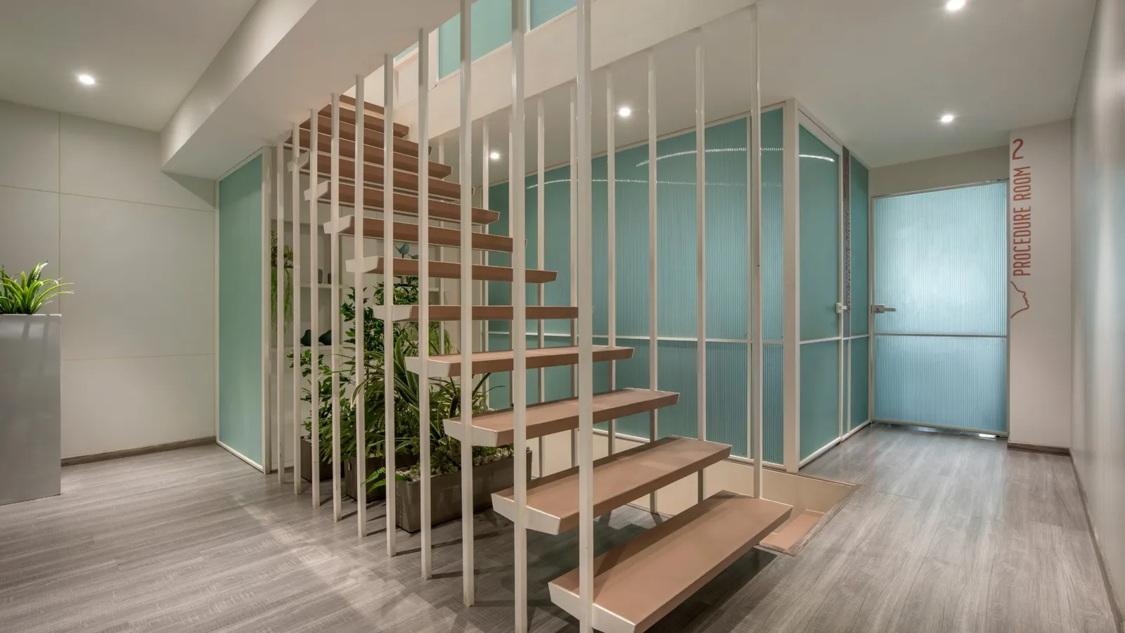 Shah Clinic floating stair