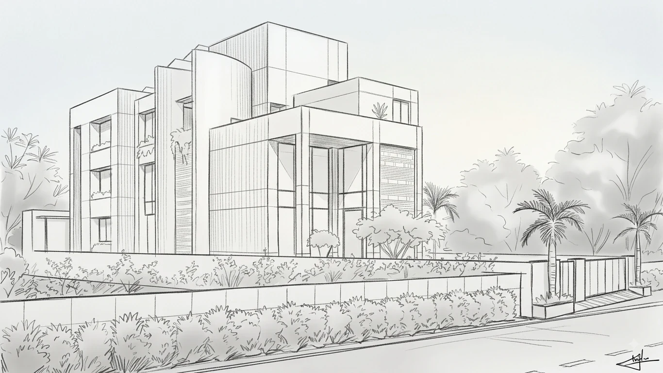 Urdhva, concept sketch, street corner