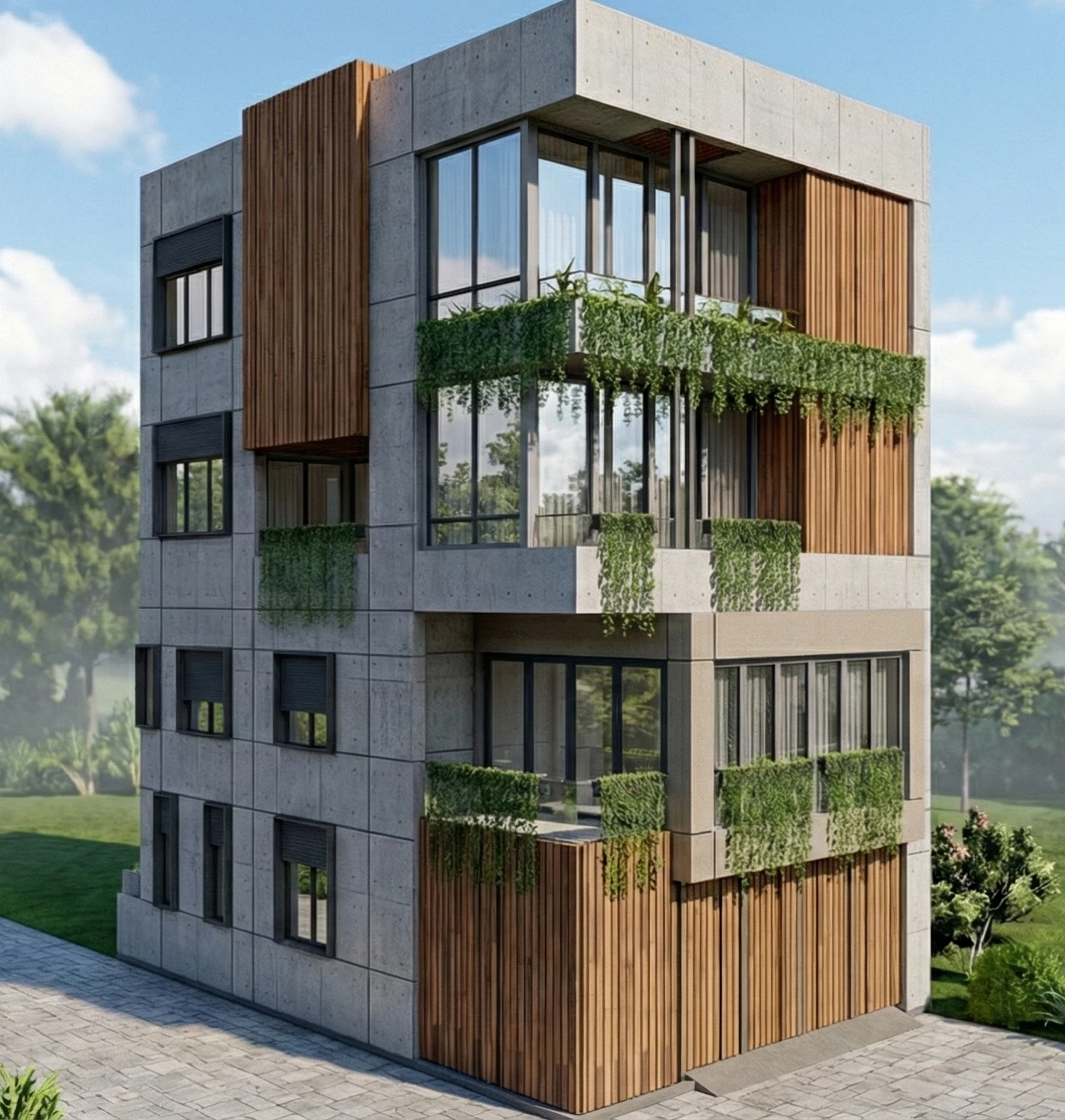 Vallabh Nivas, front elevation by day