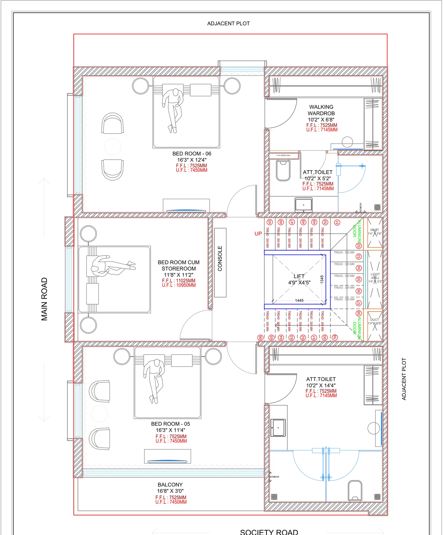 Vallabh Nivas third floor plan