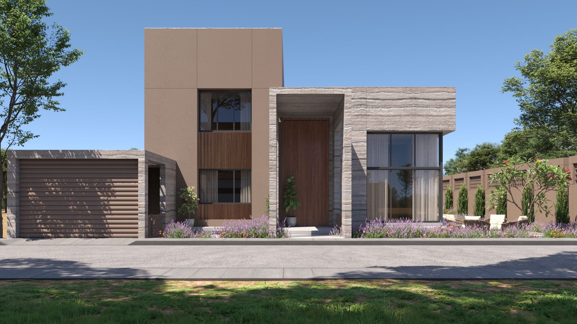 Vālukā, front elevation by day
